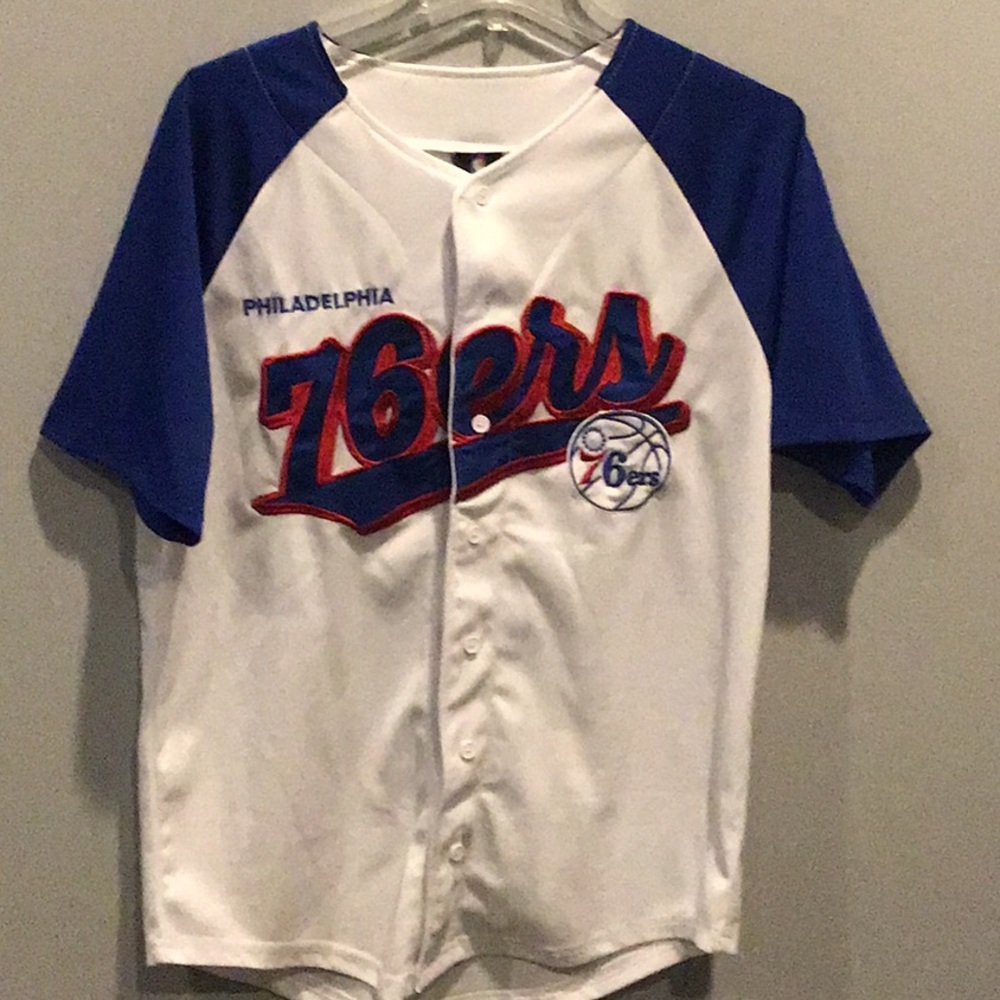 NBA Philadelphia 76ers warm up jersey basketball